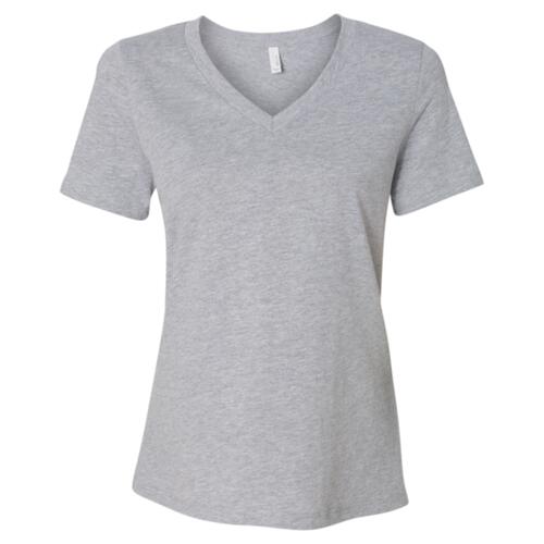 Women's Relaxed Heather CVC V-Neck Tee Thumbnail