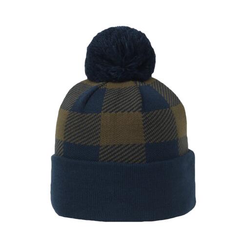 Plaid Watch Cap with Pom Thumbnail