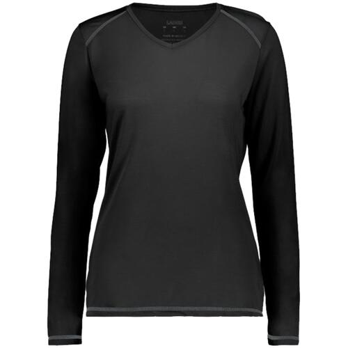 Ladies Super Soft-Spun Poly Long Sleeve Tee Thumbnail