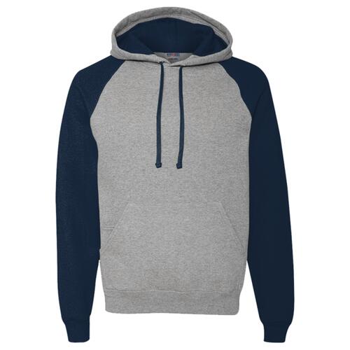 Unisex NuBlend ® Colorblock Raglan Hoodie Sweatshirt Thumbnail