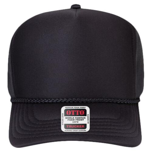 OTTO CAP 5 Panel High Crown Circle Mesh Back Trucker Hat Thumbnail