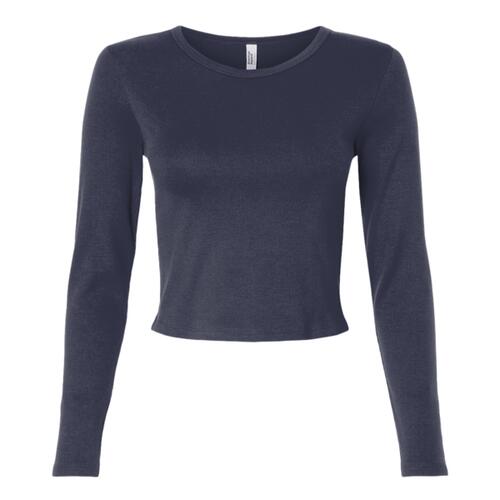Women's Baby Rib Long Sleeve Cropped Tee Thumbnail