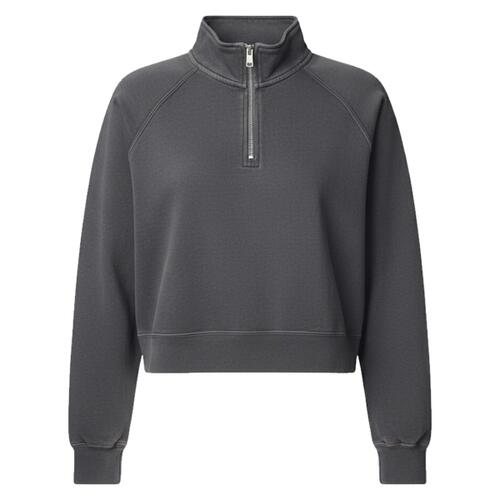 Women's Garment-Dyed Mid-Length Quarter-Zip Sweatshirt Thumbnail