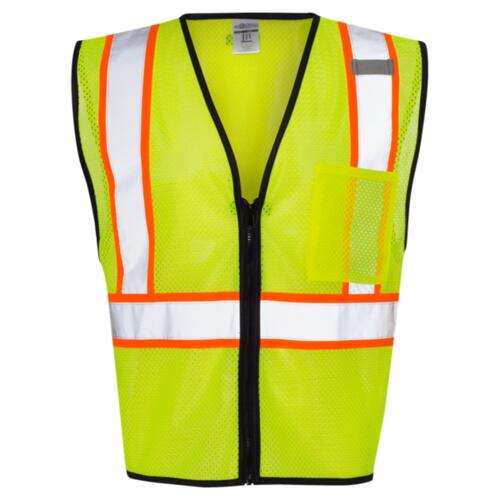 Kishigo Unisex Economy Contrasting Vest with Zippered Front 1527-1528 Unisex Economy Contrasting Vest with Zippered Front Thumbnail