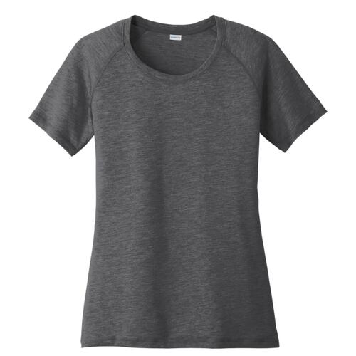 Women's PosiCharge ® Tri Blend Wicking Scoop Neck Raglan Tee Thumbnail
