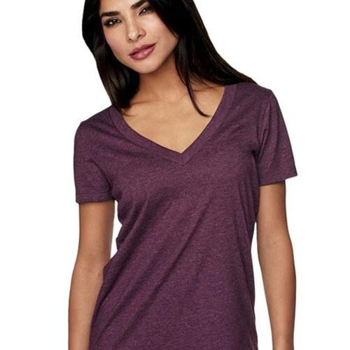 Women’s CVC Short Sleeve Deep V Thumbnail