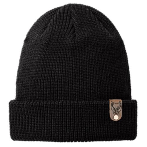 Port Authority Leather Tag Chunky Knit Beanie C958ETCH Leather Tag Chunky Knit Beanie Thumbnail