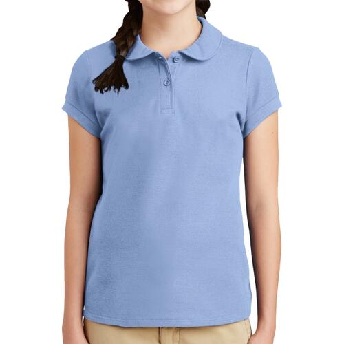 Port Authority Girls Silk Touch Peter Pan Collar Polo YG503 Girls Silk Touch Peter Pan Collar Polo Thumbnail