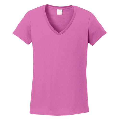 Women's Heavy Cotton V Neck T Shirt Thumbnail