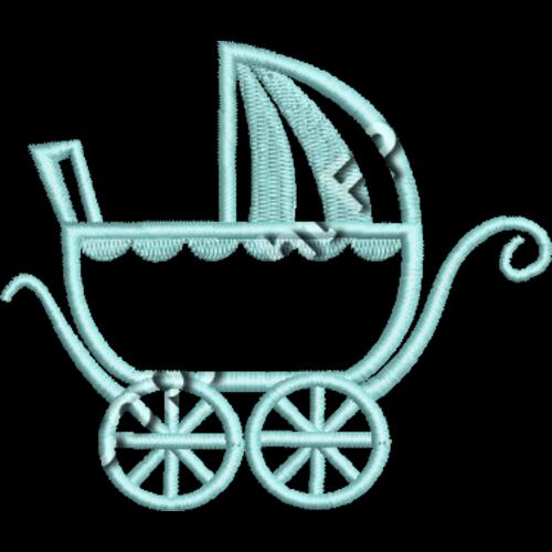 Baby Stroller B Blue_EMB3022 Thumbnail