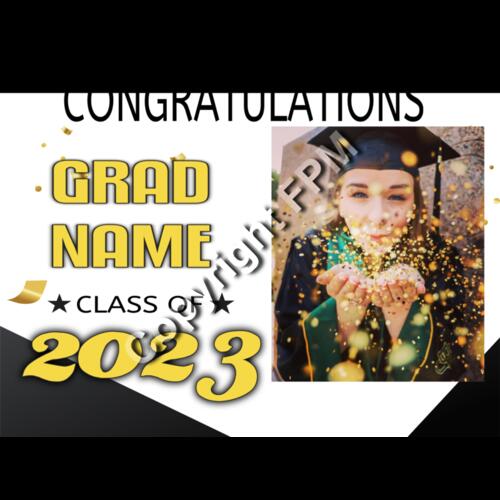 Gold & Black Grad Sign Thumbnail