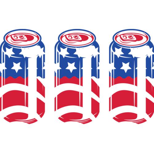 B6097 RWB Beer Cans Thumbnail