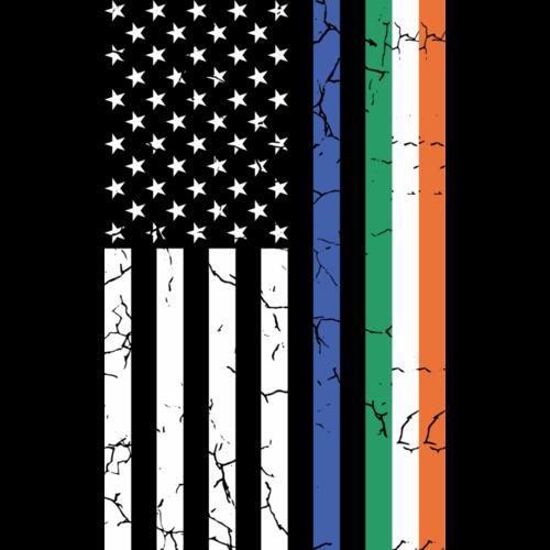 B7179 Irish American Blue Line Flag Thumbnail