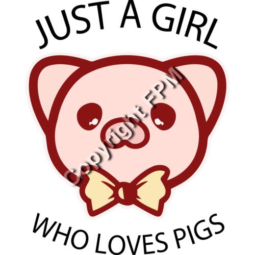 B7207 Girl who loves pigs Thumbnail