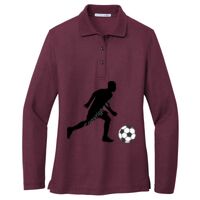 Ladies Silk Touch Long Sleeve Polo Thumbnail