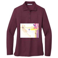 Ladies Silk Touch Long Sleeve Polo Thumbnail