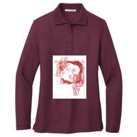 Ladies Silk Touch Long Sleeve Polo Thumbnail