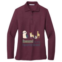 Ladies Silk Touch Long Sleeve Polo Thumbnail