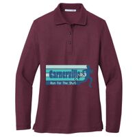 Ladies Silk Touch Long Sleeve Polo Thumbnail