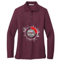 Ladies Silk Touch Long Sleeve Polo Thumbnail