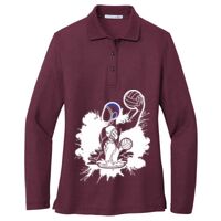 Ladies Silk Touch Long Sleeve Polo Thumbnail