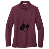 Ladies Silk Touch Long Sleeve Polo Thumbnail