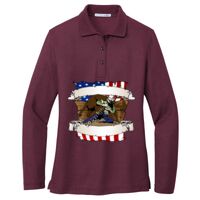 Ladies Silk Touch Long Sleeve Polo Thumbnail