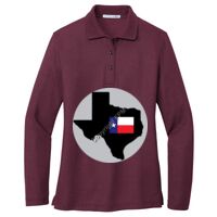 Ladies Silk Touch Long Sleeve Polo Thumbnail