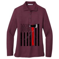 Ladies Silk Touch Long Sleeve Polo Thumbnail