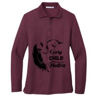 Ladies Silk Touch Long Sleeve Polo Thumbnail