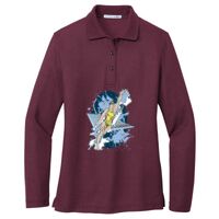 Ladies Silk Touch Long Sleeve Polo Thumbnail