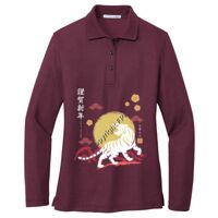 Ladies Silk Touch Long Sleeve Polo Thumbnail