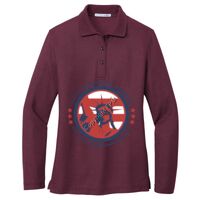 Ladies Silk Touch Long Sleeve Polo Thumbnail