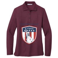 Ladies Silk Touch Long Sleeve Polo Thumbnail