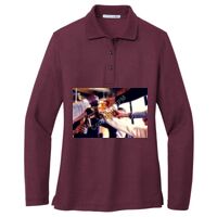 Ladies Silk Touch Long Sleeve Polo Thumbnail