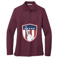 Ladies Silk Touch Long Sleeve Polo Thumbnail