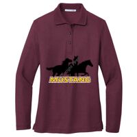 Ladies Silk Touch Long Sleeve Polo Thumbnail