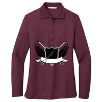 Ladies Silk Touch Long Sleeve Polo Thumbnail