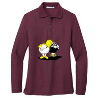 Ladies Silk Touch Long Sleeve Polo Thumbnail