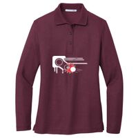 Ladies Silk Touch Long Sleeve Polo Thumbnail