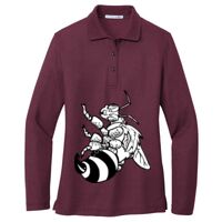 Ladies Silk Touch Long Sleeve Polo Thumbnail