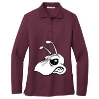 Ladies Silk Touch Long Sleeve Polo Thumbnail