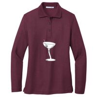 Ladies Silk Touch Long Sleeve Polo Thumbnail