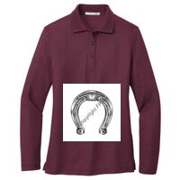 Ladies Silk Touch Long Sleeve Polo Thumbnail