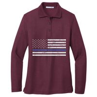 Ladies Silk Touch Long Sleeve Polo Thumbnail