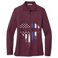 Ladies Silk Touch Long Sleeve Polo Thumbnail