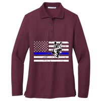 Ladies Silk Touch Long Sleeve Polo Thumbnail