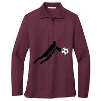 Ladies Silk Touch Long Sleeve Polo Thumbnail