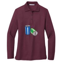 Ladies Silk Touch Long Sleeve Polo Thumbnail