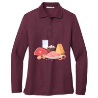 Ladies Silk Touch Long Sleeve Polo Thumbnail